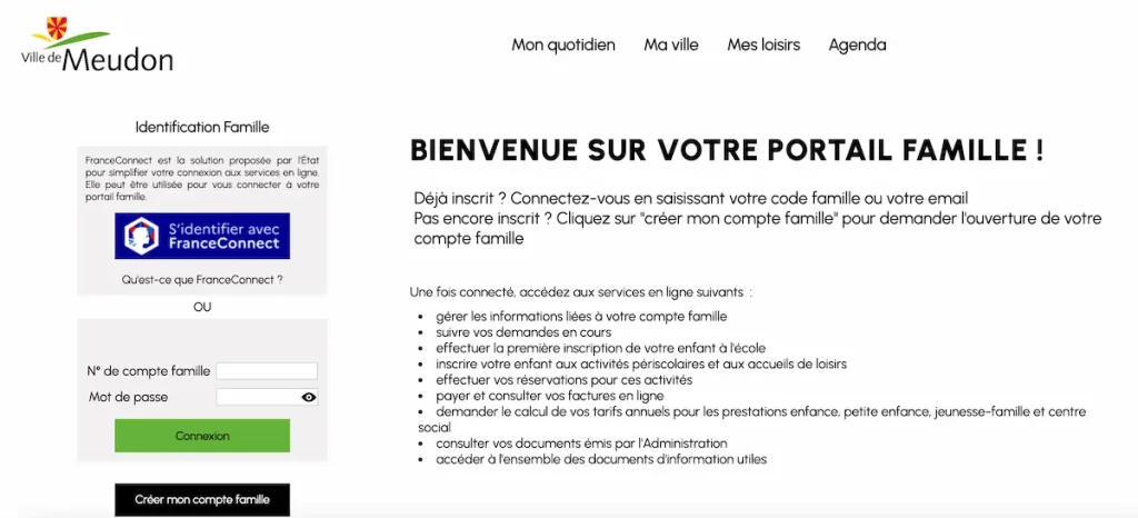 portail famille meudon